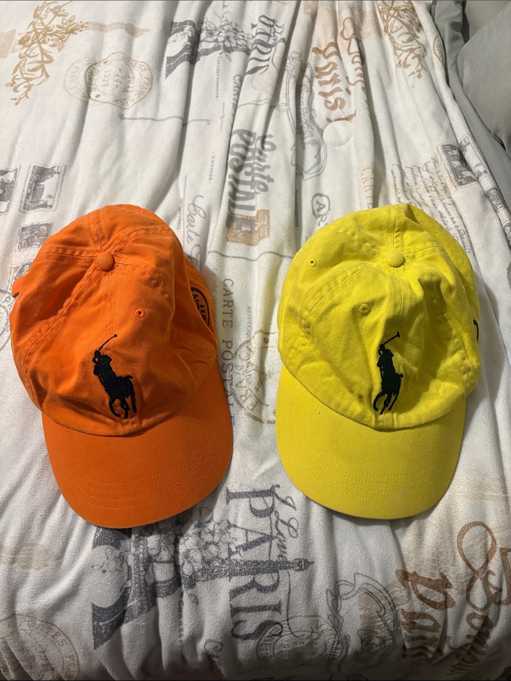 Polo by Ralph Lauren Orange & Yellow Polo Player Baseball Caps